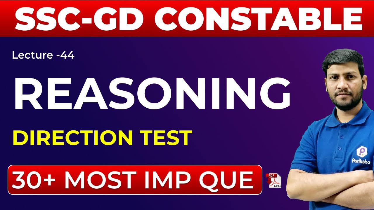 SSC-GD Constable Reasoning Special | direction test | By Manish Napit ...