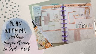 Plan With Me | Weekly 28 Sept - 4 Oct 2020 | Wellness Happy Planner