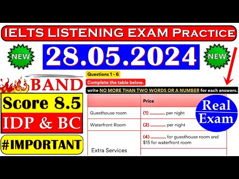 Ielts Listening Practice Test 2024 With Answers | 28.05.2024