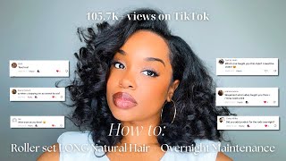 How to: Roller Set Natural Hair & maintain a Roller Set | Video Request on TikTok