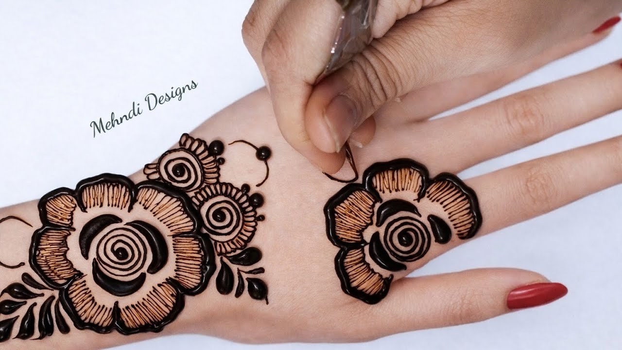 Simple Gulab Design Gulab wala mehandi | Mehndi design arabic style | Mehandi ke design ...