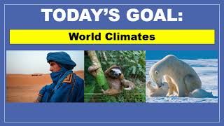 Grade 8, Week 14 Lesson 1: World Climates