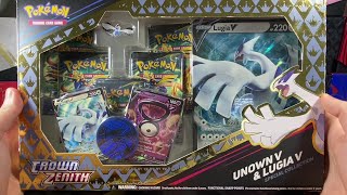 Crown Zenith Unown V and Lugia V Special Collection Opening!