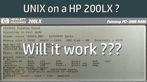 Running Minix on the HP 200LX, a UNIX-like OS