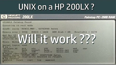 Running Minix on the HP 200LX, a UNIX-like OS. Part 1 of 2