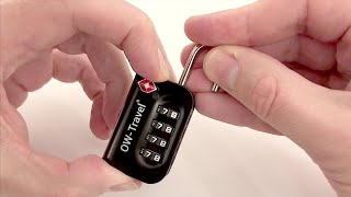 How to Set OW-Travel's 4-Dial Combination TSA Lock