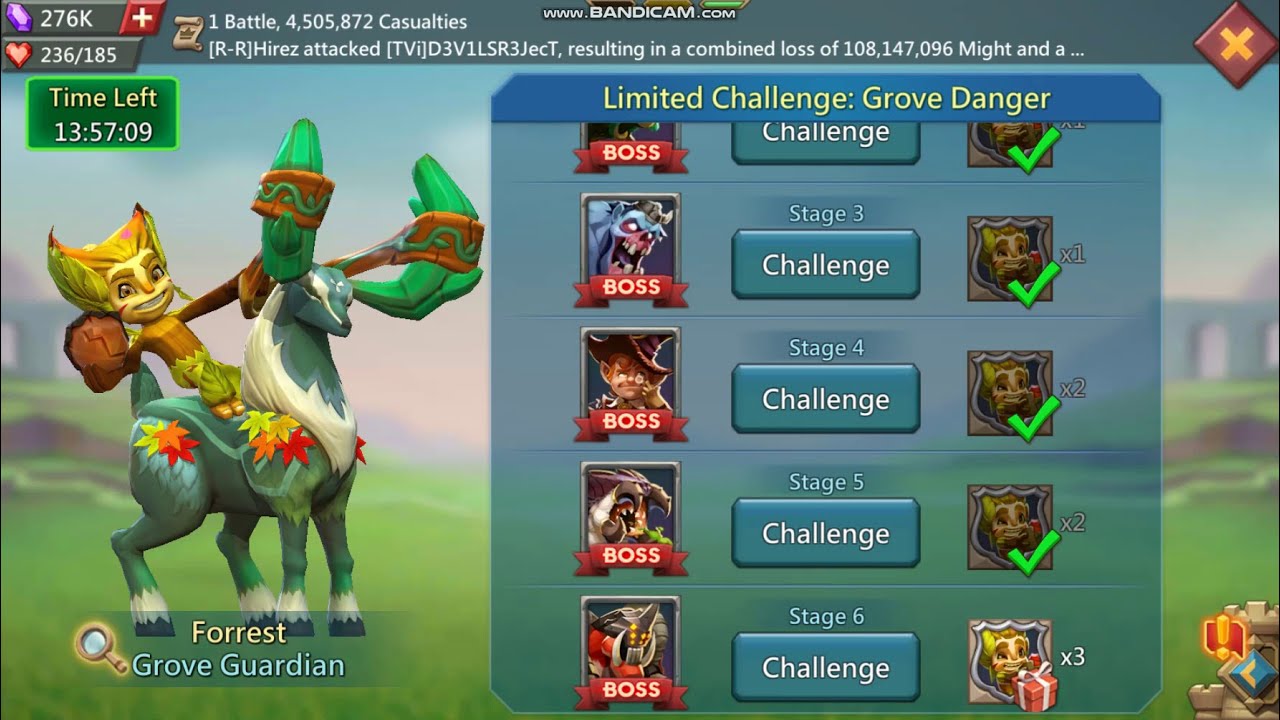 Lords mobile Grove Guardian Limited challenge Stage 6 | Grove Danger stage 6 | Forrest stage 6