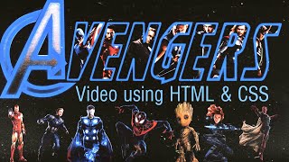 How To Add Video In Text Image | Avengers logo Design Using HTML & CSS | Step by step tutorial screenshot 2