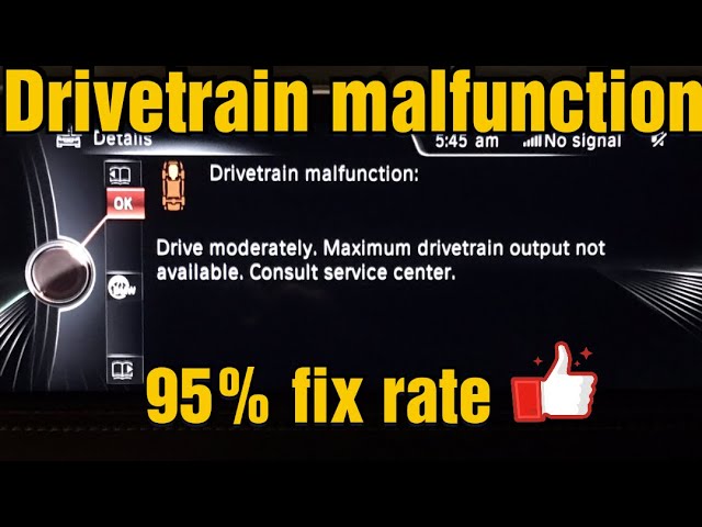 BMW F20 Drivetrain error - any ideas what can cause the error and