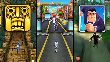 Temple Run Vs Bus Rush Vs Agent Dash - Endless Run Gameplay