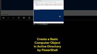 Create a Basic Computer Object in Active Directory by PowerShell #techvideo #powershell #AD