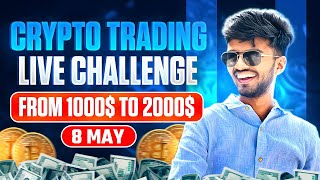 Live Analysis Future &amp; Options In Bitcoin &amp; Ethereum | $1000 Challenge Live 8 May  DeltaExchange