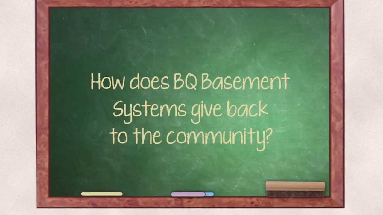 Giving Back To The Community Bq Basement Systems Youtube