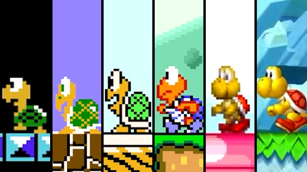 Evolution Of Koopa Troopa In 2d Super Mario 1983 2022 Youtube