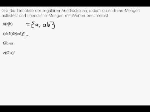 Regulärer Ausdruck zu Sprache/Menge von Wörtern - YouTube
