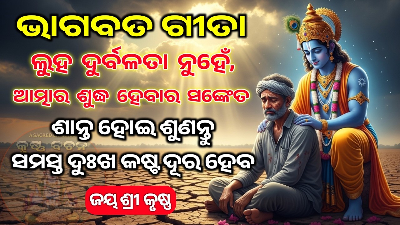 ଲୁହ ଦୁର୍ବଳତା ନୁହେଁ | Best Krishna Motivational Speech Odia | Gita Saar | #krishna  | Krishna Bachan
