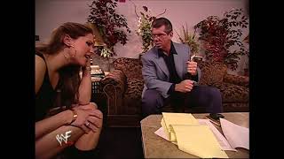 Stephanie McMahon tells Vince that Linda got sick after he ask her for a divorce.