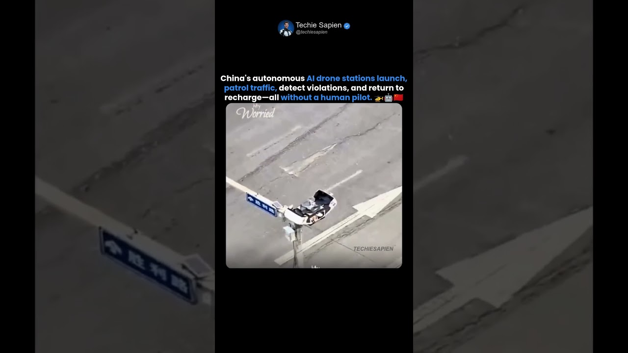 China's AI Drone Stations Automatically Patrol Streets & Catch Traffic Violations 🚁🤖🇨🇳