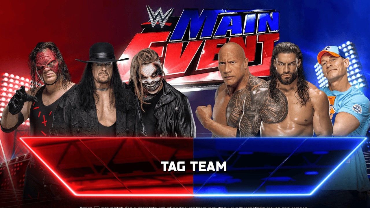 Полный матч - Кейн, Андертейкер и Брей Уайатт против Рока, Романа Рейнса и Джона Сины