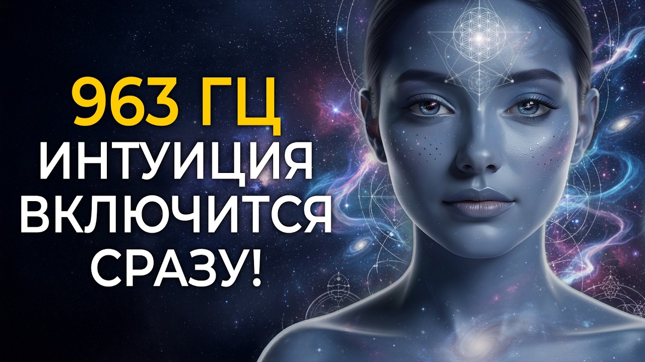 963 Гц: ИНТУИЦИЯ ВКЛЮЧИТСЯ СРАЗУ! Просто слушай и начни видеть знаки Вселенной