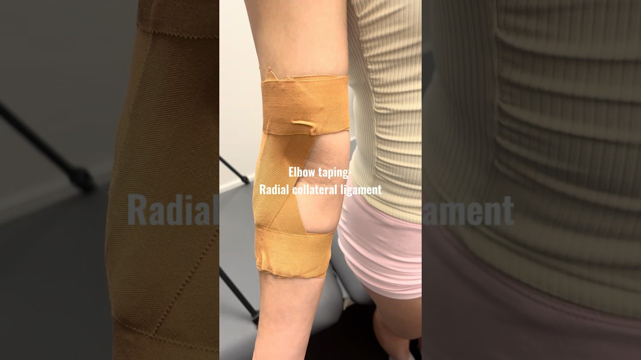 Elbow taping for radial collateral ligament sprain 💪