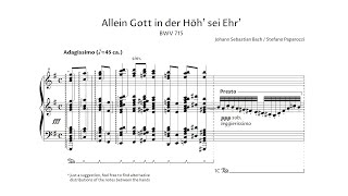 J. S. Bach – Allein Gott in der Höh sei Ehr, BWV 715 (Piano transcription)