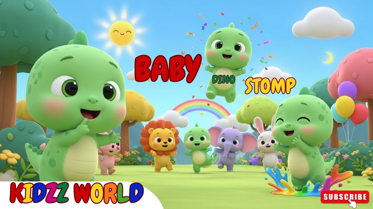 Baby Dino Stomp Song 🦖 | Fun Dance & Action Song for Toddlers