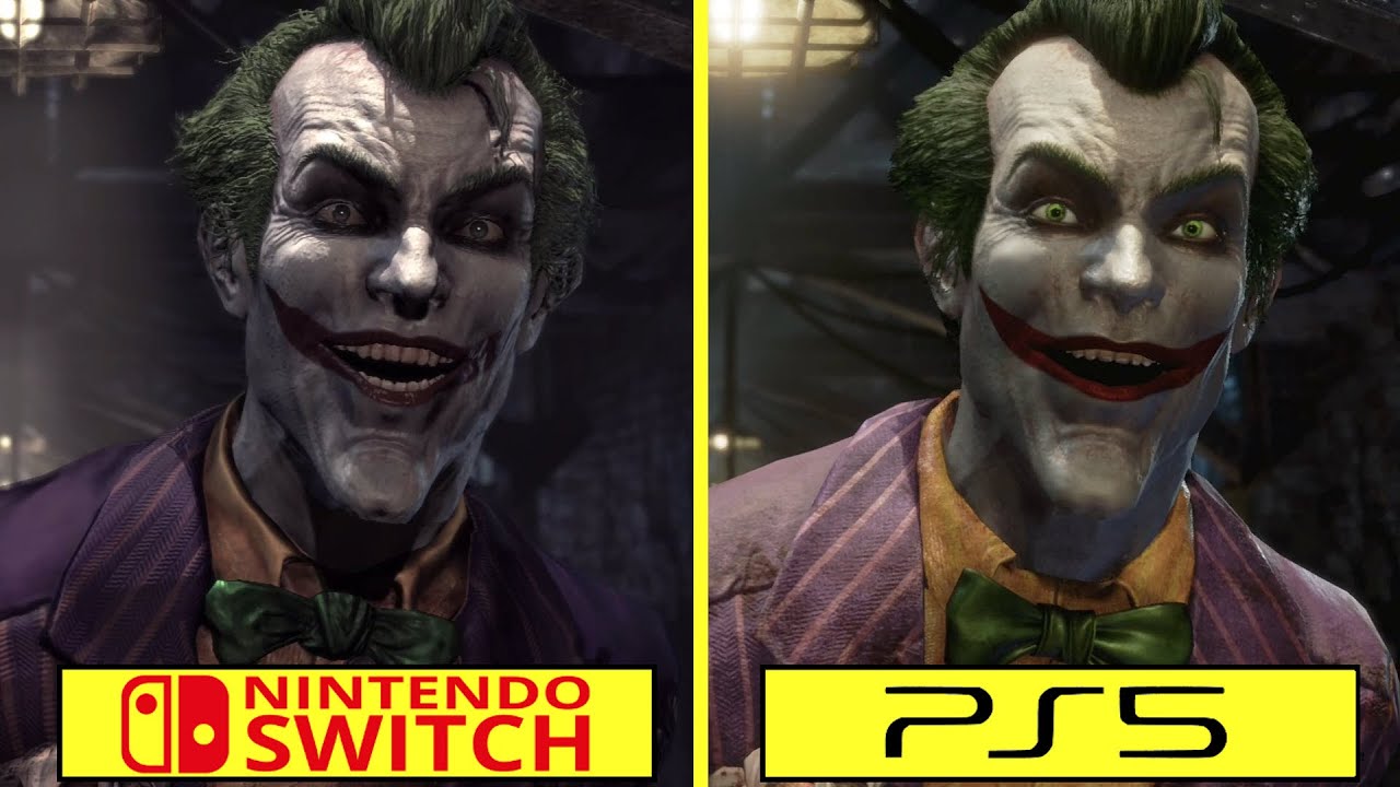 Comparativa en vídeo de Batman Arkham Knight y Asylum en Switch vs PS5