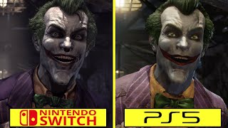 Batman Arkham Asylum Nintendo Switch vs PS5 Graphics Comparison (Batman Arkham Trilogy)