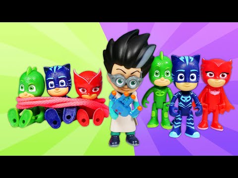 los juguetes de héroes en pijamas
