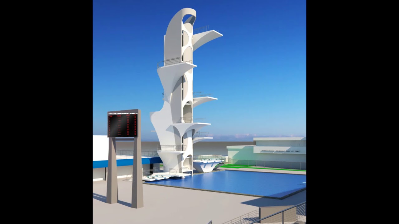Fort Lauderdale Aquatic Center Dive Tower Sequence Rendering YouTube
