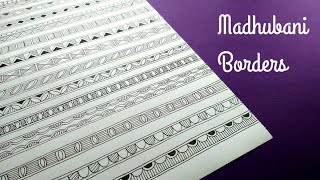 Madhubani Mithila Easy Borders Designs Tutorial For Beginners Madhubani Borders Designs