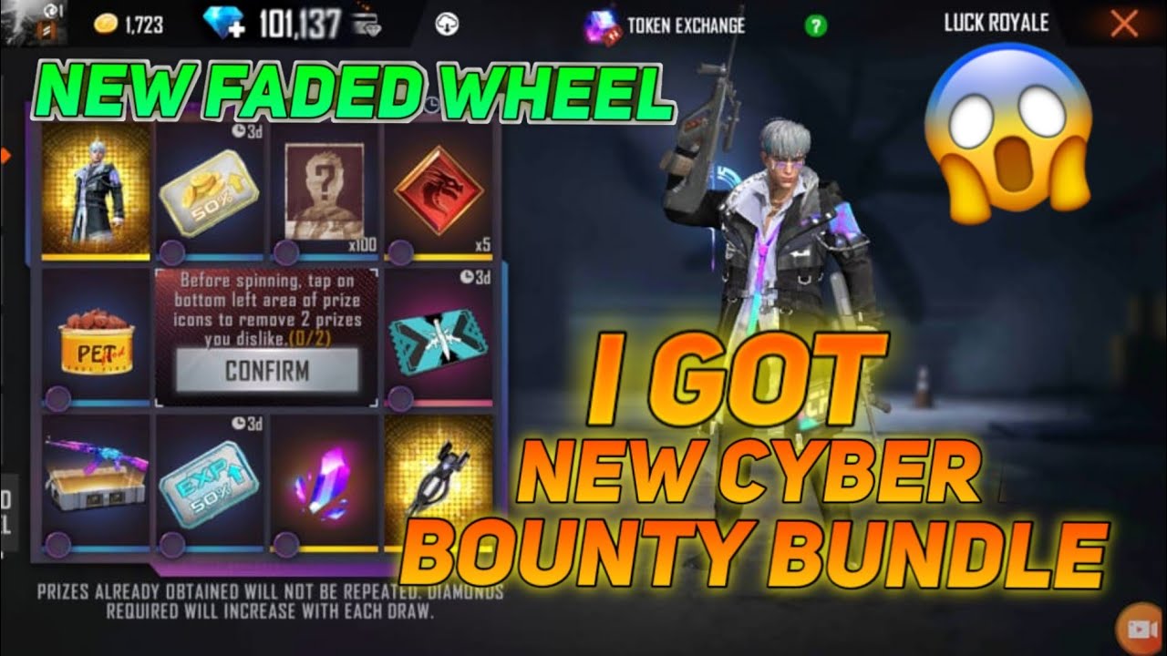 New Faded Wheel !! I Got New Cyber Bounty Hunter Bundle😱!! 1000+ Diamonds RIP☹️.