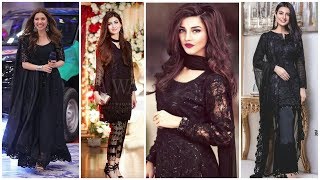 Trendy Fancy Wear Black Dress Design  girls fancy black dress