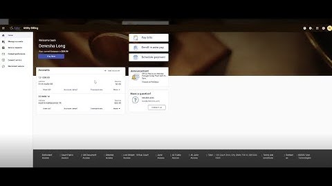 Registering for the Online Utility Bill Portal
