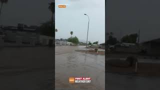 Intense rain causes flooding in Mesa