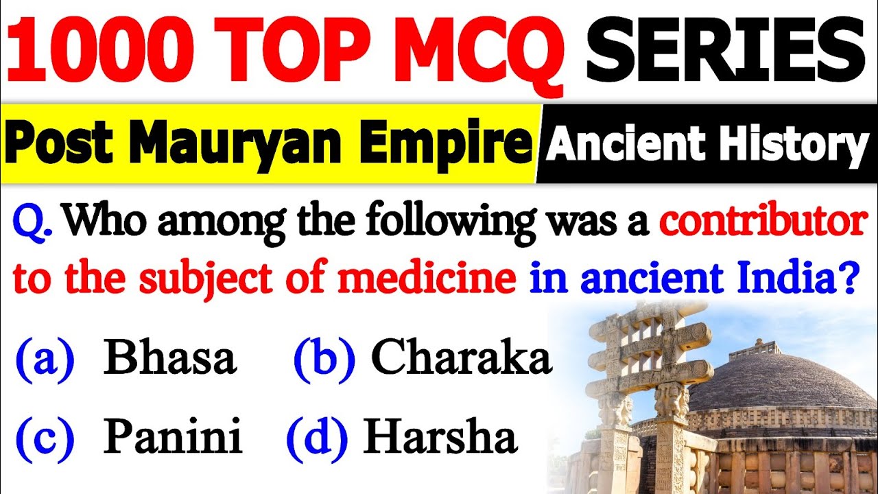 Post Mauryan Empire MCQ | Ancient History | Marathon Ancient History MCQ | History MCQ 