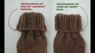 schöne Abschlusskante Einfach stricken mit Woolly Hugs CHARITY