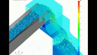ROCKY DEM Transfer Chute Simulation
