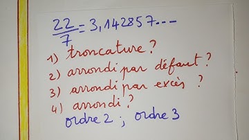 ♦️♦️ ARRONDI, TRONCATURE ARRONDI PAR EXCÈS arrondi PAR DÉFAUT 22/7=3.14285614. arrondi de pi arrondi