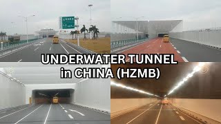 UNDERWATER TUNNEL CHINA (HZMB) Uncut Video for crossing the underwater bridge from Hongkong to Macau