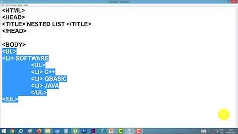 Class 8th, Subject Computer, Lesson 3 Lists and Tables in HTML, Part 3