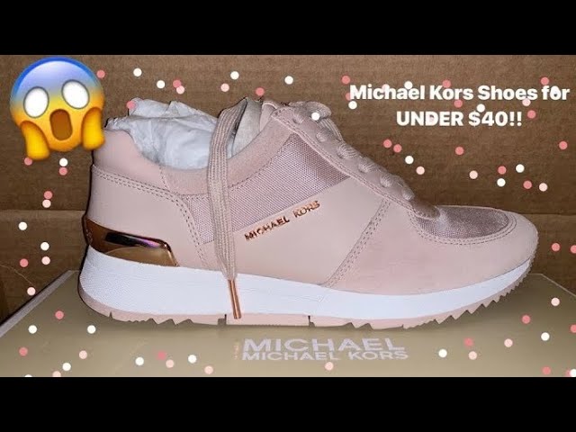 MICHAEL KORS Allie Leather and Canvas Sneakers Unboxing - YouTube
