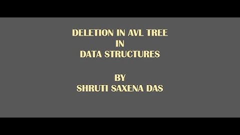 DELETION IN AVL TREE || DATA STRUCTURES