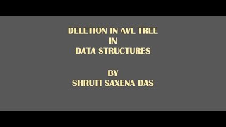DELETION IN AVL TREE || DATA STRUCTURES