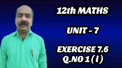 #77 | 12th Maths chapter 7 EXERCISE 7.6 Q.NO 1 (i) online school online class e learning education