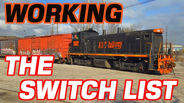 WORKING THE SWITCH LIST - Watch 2 different train crews shuffle freight cars from track to track.