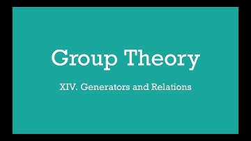 Generators & Relations