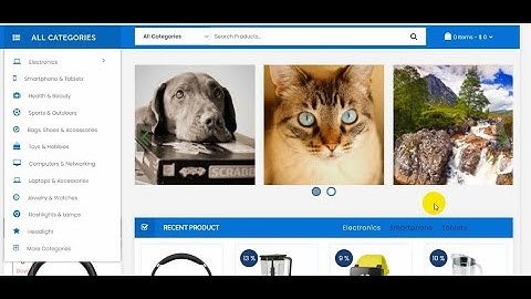 Laravel 8 ecommerce 22 - ( banner, Vue slider, owl-carousel with view,  vue owl custom nav and dots)