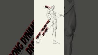 Dynamic & Strong Pose Drawing #digitalart #strong #frankfrazetta #woman #model #fyp #drawing #female